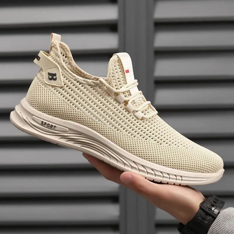 Lightweight Mesh Knit Trainers Men Soft Cushion Sole Daily Walking Sneakers Non Slip Breathable Outdoor Gym Running Footwear — image 8