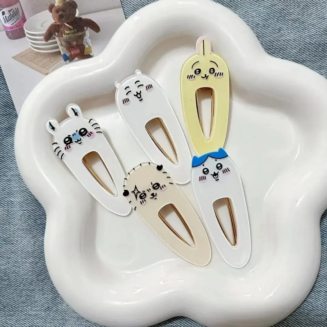 New jiyi jiyi Acrylic Hairpin Xiaoba Usachijiyi Flying Squirrel Chestnut Head Cute Cartoon Duckbill Clip Student Girl — image 4