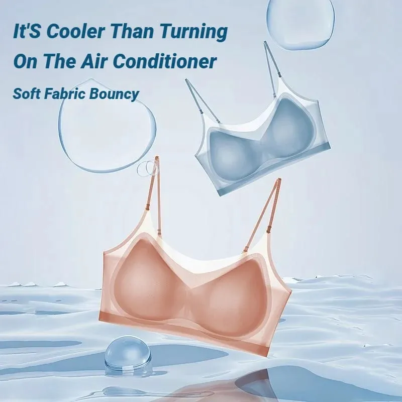 2026 Ultra-Thin Breathable Ice Silk Bra Lingerie Women'S Seamless Back Halter Vest Wraps Small Breasts Sexy And Comfortable Top — image 2