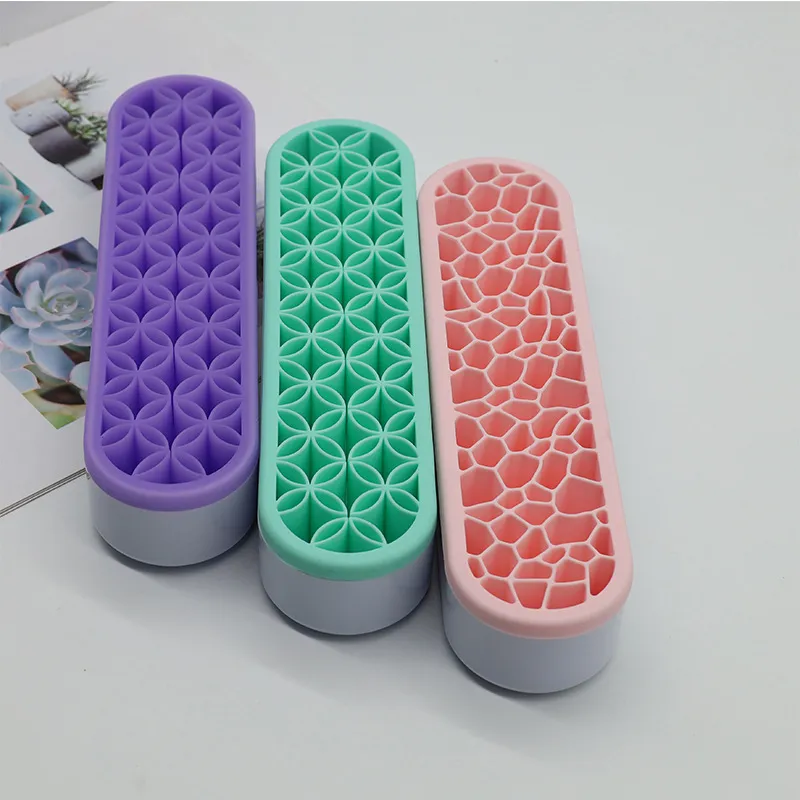 High Quality Storage Box Painting Pen Holders Silicone Storage Box Makeup Brush Holder Organizer Box for Brushes — image 6