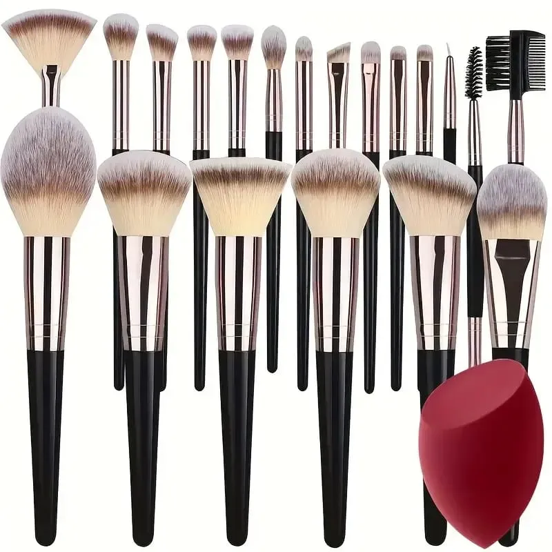Ensemble de pinceaux de maquillage, 3 à 20 pièces, pour ombre à paupières, fond de teint, correcteur, mélange de Blush, doux et moelleux, outil de beauté pour femmes, cadeau de noël, nouvelle collection