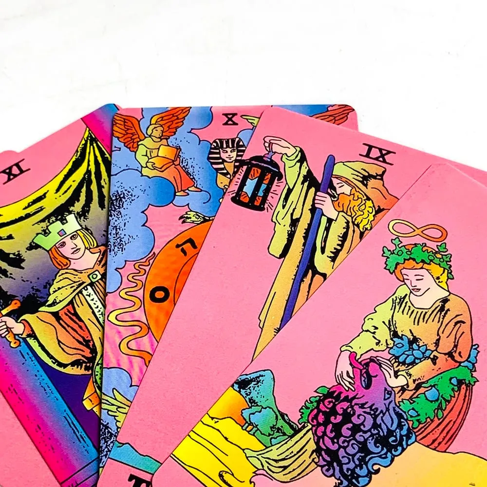 Pink Tarot Decks 78pcs Tarot Card Prediction Divination Tarot Deck English Version Oracles Deck Board Game Family Gathering Game — image 5