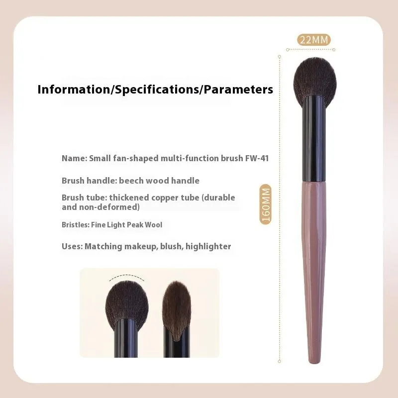 Hot Sale 1 Pcs Small Fan Shape Blusher Brush Powder Blush Cream Liquid Blush Makeup Brushes Precise Blush Brush Makeup Tools — image 6