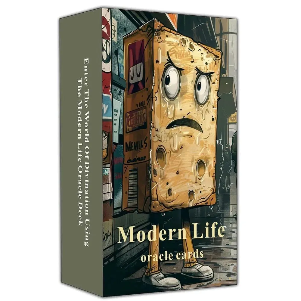 Modern Life Oracle Cards Set 13x8cm 47 Practical Wisdom Cards for Daily Chaos Management Humorous Insightful Card Deck