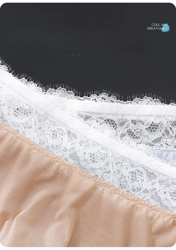 Lace Edge Ice Silk Men's Triangle Pantalon Walang Traceless Breathable Manipis na Kasuotang Panlalaki Mababang Baywang Malambot Walang Seamless Comfort Panlalaki Briefs — image 9