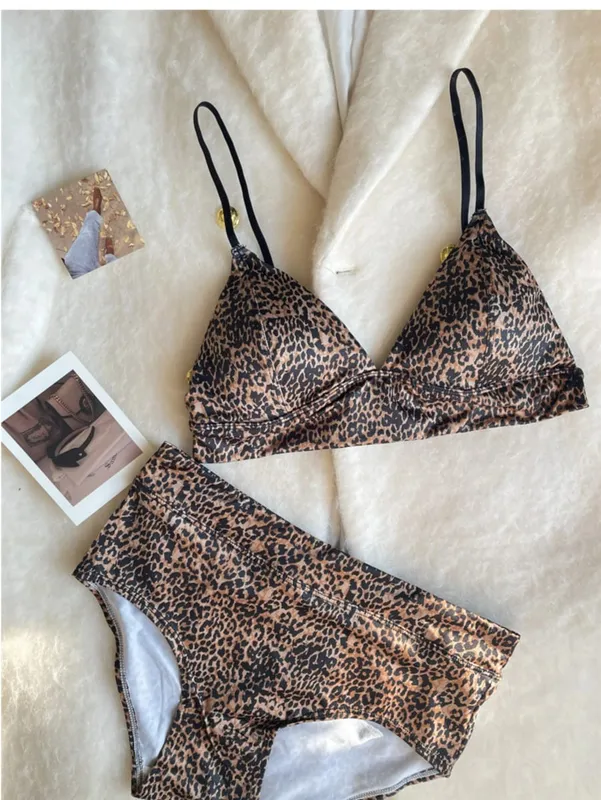 Triangle tasse imitation denim section mince sous-vêtements femme beauté dos lingerie rassemblé pour recueillir les seins ensemble de soutien-gorge confortable — image 2