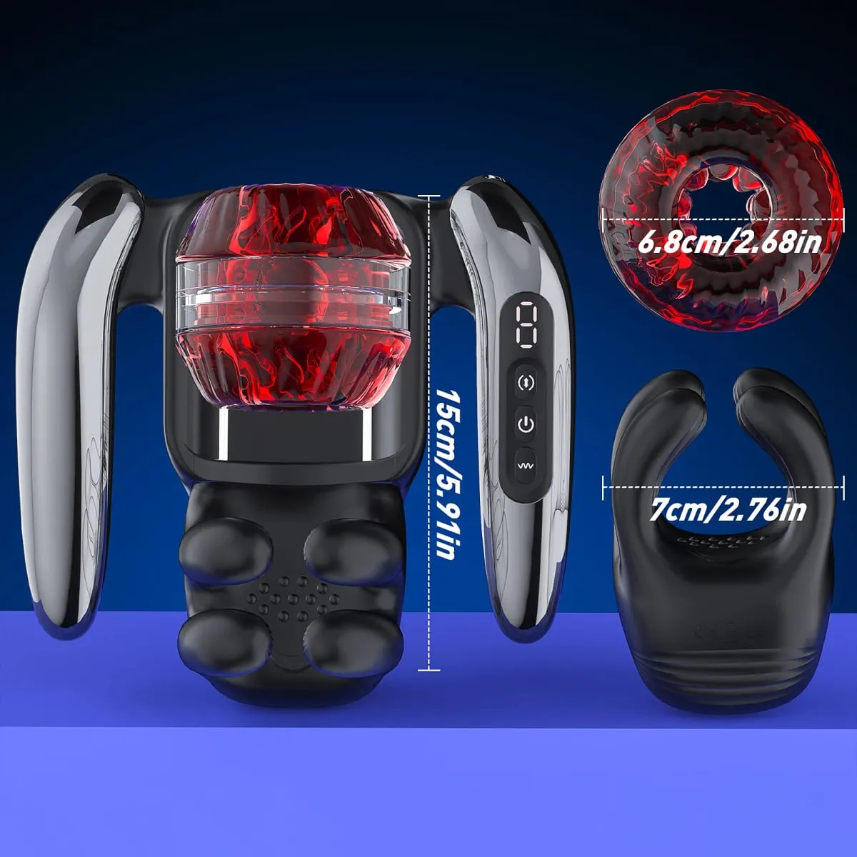 Handheld Automatic Masturbator Cup 9 Telescopic & 9 Vibrating Modes Male Masturbation Blowjob Penis Pump Adults Sex Toys for Men — image 4