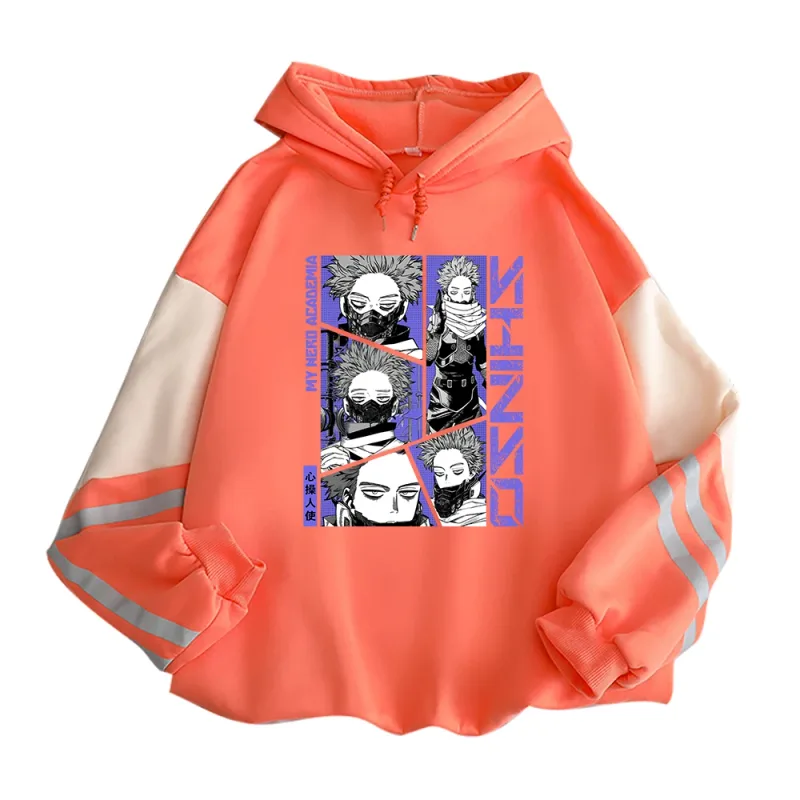 Anime My Hero Academia Hoodies Shinso Hitoshi Print Pullover Sweatshirts Harajuku Cartoon Style Crewneck Women Men Street Hoody — image 3