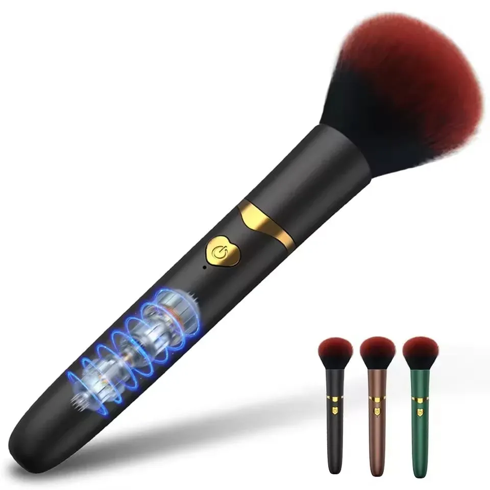 Makeup Pen Dual Head Vibrator Soft Brush Comb Beans High Frequency Micro Vibration Deep Stimulation G Spot Orgasm Female Sex Toy — image 1