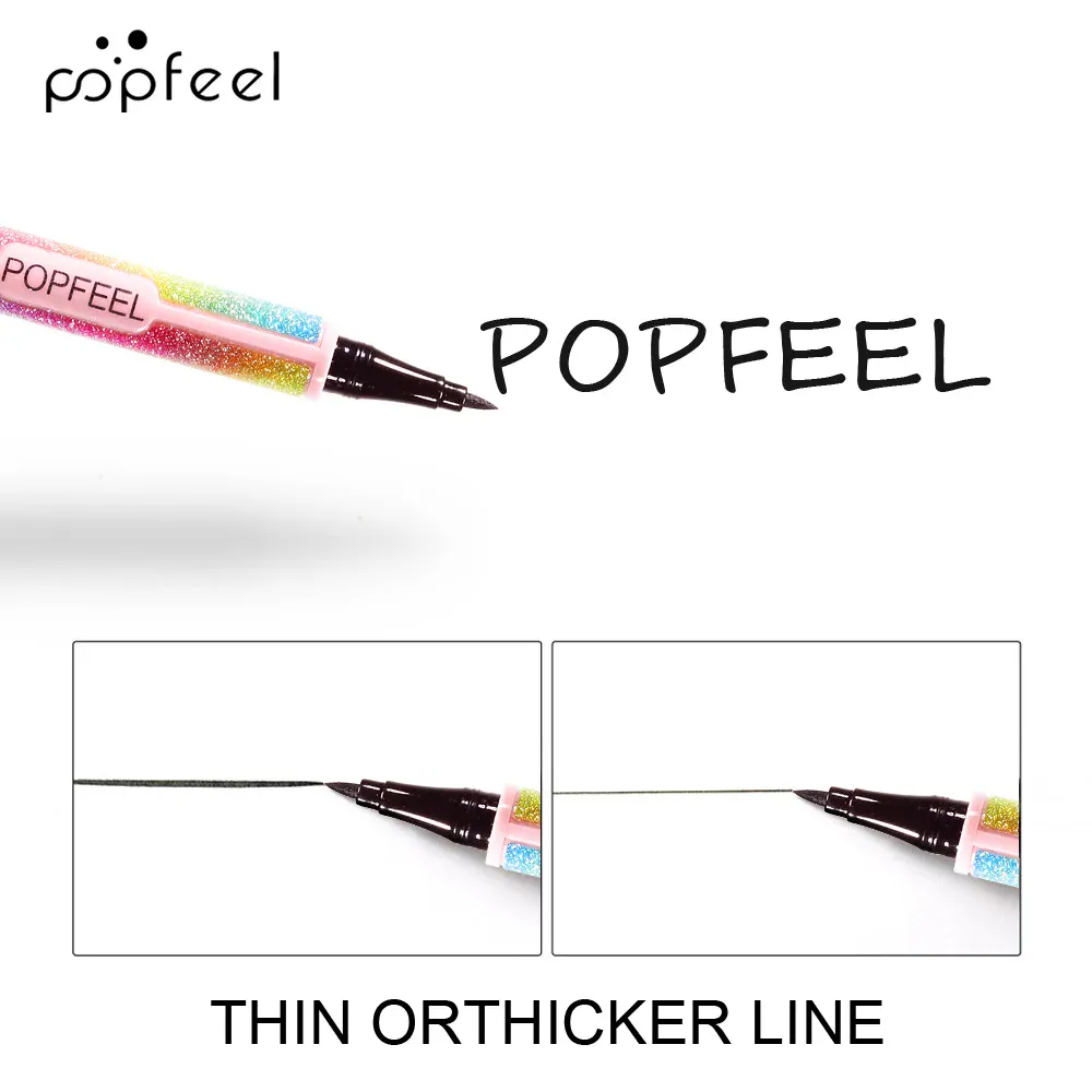 Penna eyeliner liquida nera Popfeel più venduta per trucco da donna, matita per eyeliner liscia, a lunga durata, ad asciugatura rapida, cosmetica nuova — image 3