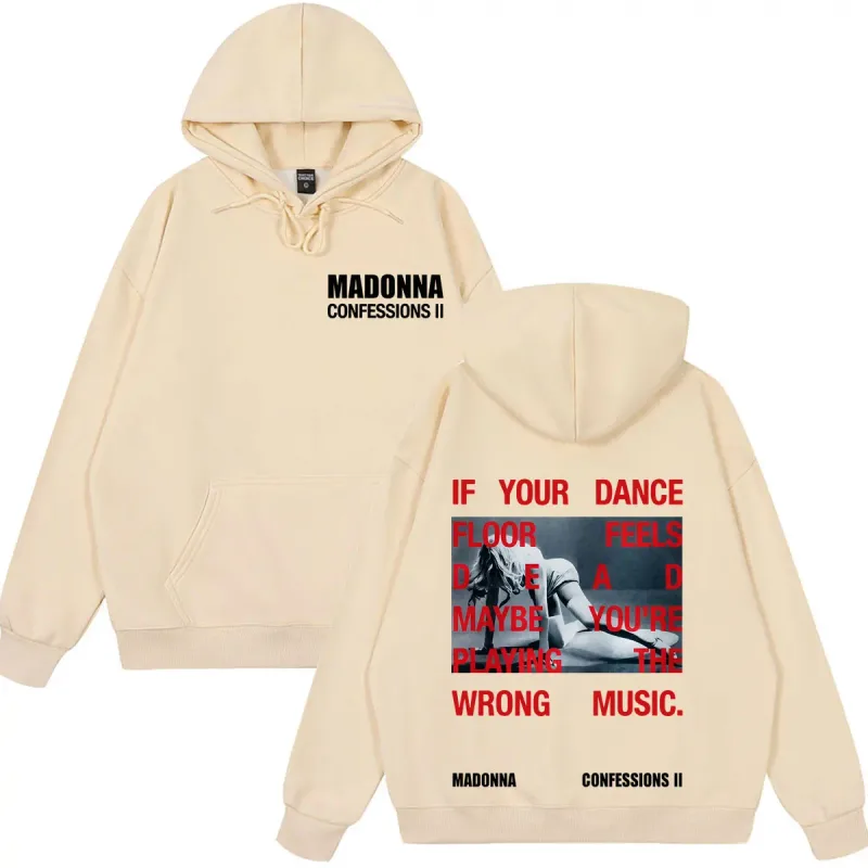 Madonna CONFESSIONS II Album Tour 2026 Print Hoodie Men Women Vintage Sweatshirts Loose Casual Oversized Long Sleeves Pullover — image 7