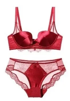 Tendance Ensemble Lingerie Léopard Dentelle Style Français Soutien-Gorge Push Up Petit Poitrine Anti Affaissement Toutes Tailles — image 16
