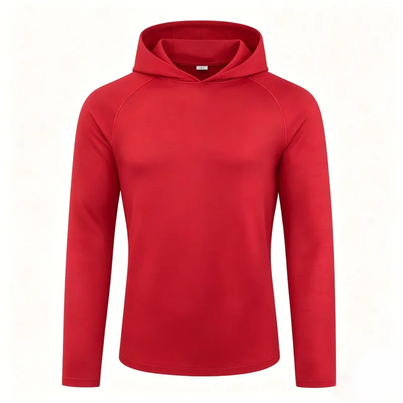 Men's Long Sleeve Hoodies Sun Protection Shirts Solid Quick Dry T-shirt Mens Bodybuilding Fitness Muscle Sportwear Gym Clothing — image 11