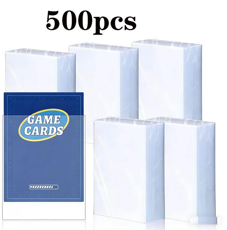 500 Counts Clear Soft Card Sleeves 2.5" x 3.5" Trading collect Sleeve Fit for Standard Baseball Sports MTG Pokemon Game Cards