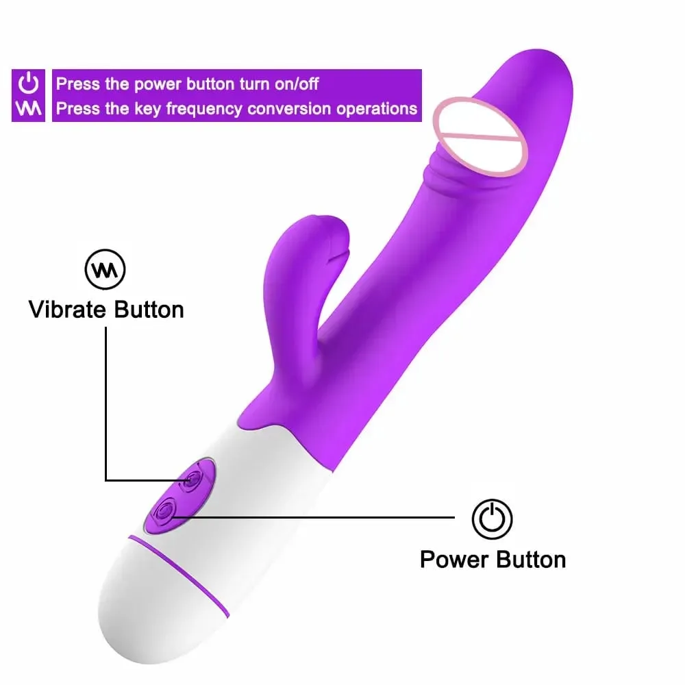 30 ความเร็วชาร์จมือถือซิลิโคนผู้ใหญ่ Clit Clitoral Clitoris Sex Toy G Spot Dual มอเตอร์กระต่าย Vibrator สำหรับผู้หญิงหญิง — image 5
