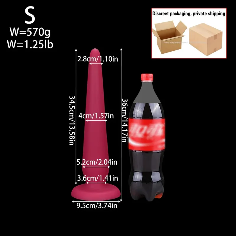 66cm Super Long Huge Anal Plug Big Thick Butt Plugs Training Anal Dilator Toy Prostate Massager Adult Anal Sex Toy For Women Men
