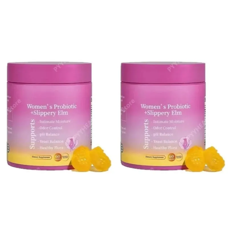 Feminine Wellness Probiotic Gummies with Slippery Elm PH Balance and Flora Support for Women Pineapple Flavor 60 Count — image 8