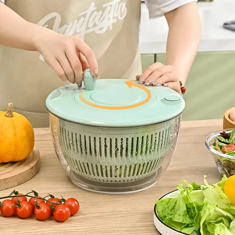 Multi-Functional Vegetable Salad Dehydrator Vegetable Cutter Household Cucumber and Potato Slices Drain Basket Fruit Drain Water — image 5