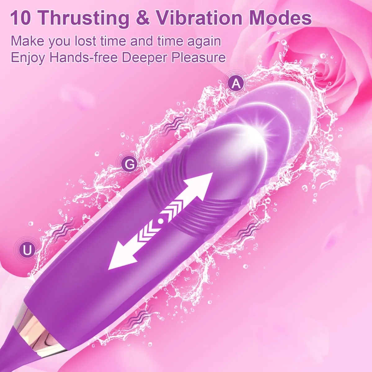 Rose-Thrusting Sucking Vibrator For Women G-spot Dildo Nipple Anal Stimulator Licking Vibrators Adult Sex Toy Games Man Couples — image 3