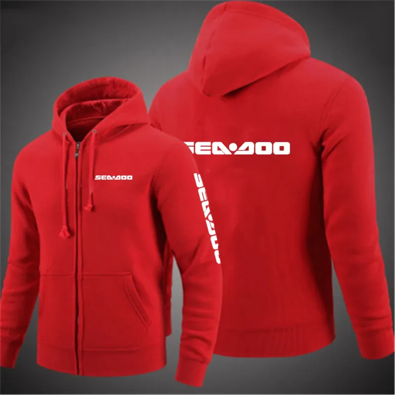Sea Doo Seadoo Moto 2023 Men New Long Sleeves Cotton Solid Color Zipper Couples Hoodies Custom Sweatshirt Fashionable tops — image 8