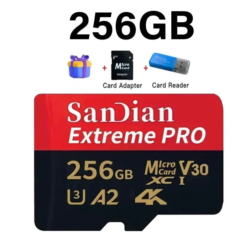 Class 10 U3 V30 Waterproof Memory SD Cards with USB Adapter 128GB 512GB High Speed Micro TF/SD Card for Phone Laptop Camera — image 8