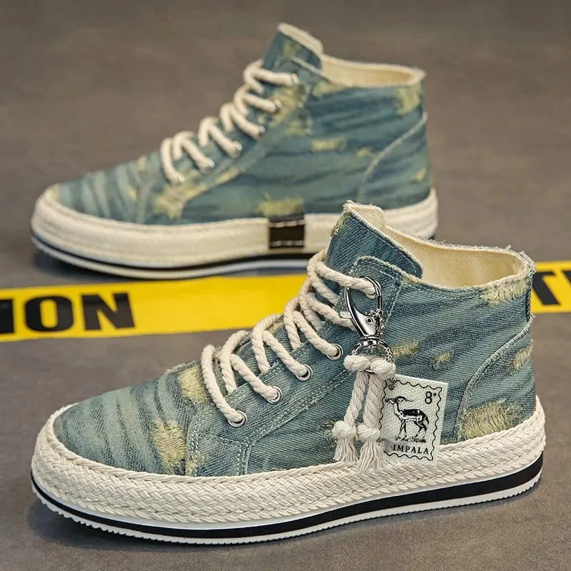 Men's Lightweight High-Top Canvas Sneakers Outdoor Casual Sports Shoes for Men — image 6