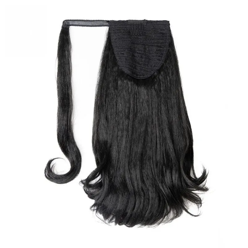 Lydia 6PCS All-In-One 17Clips-In Hair Extension Wrap Around Kinky Straight Tail Warping Curly Synthetic Ponytail Hairpieces Wig — image 6
