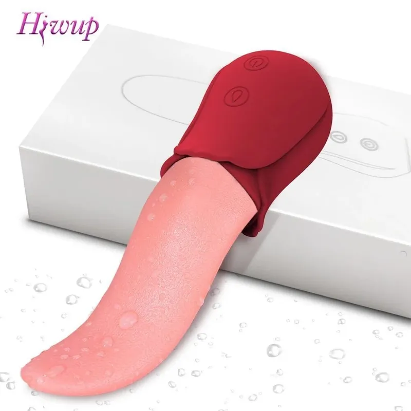 Clitoral Vibrator Adult Sex Toys for Women Rose Sex Toy Realistic Tongue Vibrators Toys for Licking Clitoris Nipple Massager