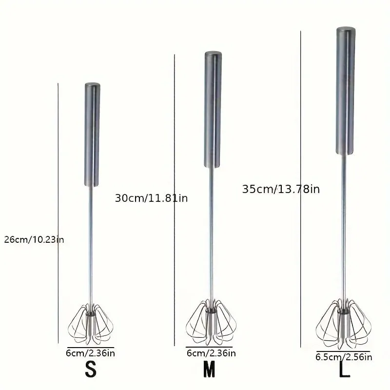 Stainless Steel Egg Beater Durable Semi-Automatic Mixer for Effortless Egg Cream Mixing Stirring and Beating for Kitchen Baking — image 7