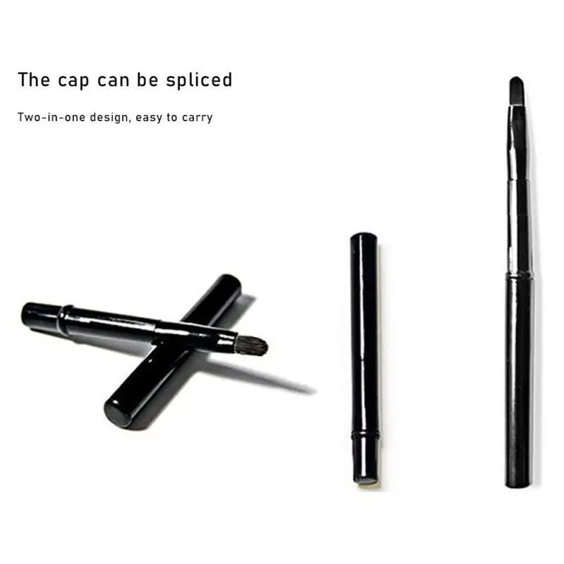 1/3pcs Retractable Lipstick Brushes Double Headed Professional Lip Gloss Brush Applicator with Protect Cap Women Girls Makeup — image 6