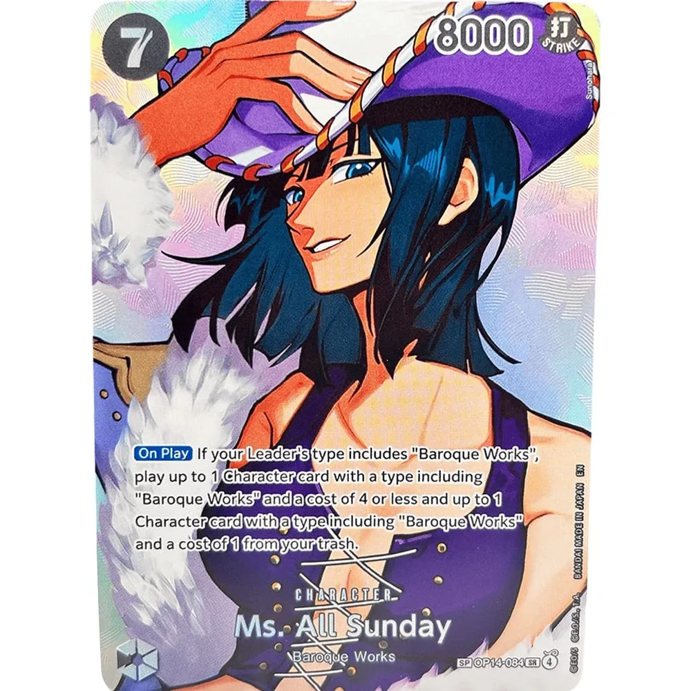 Collection Cards Nico Robin OP14-084 EN Shining Creativity Rare Holographic Embossed Textured Foil Cards — image 6