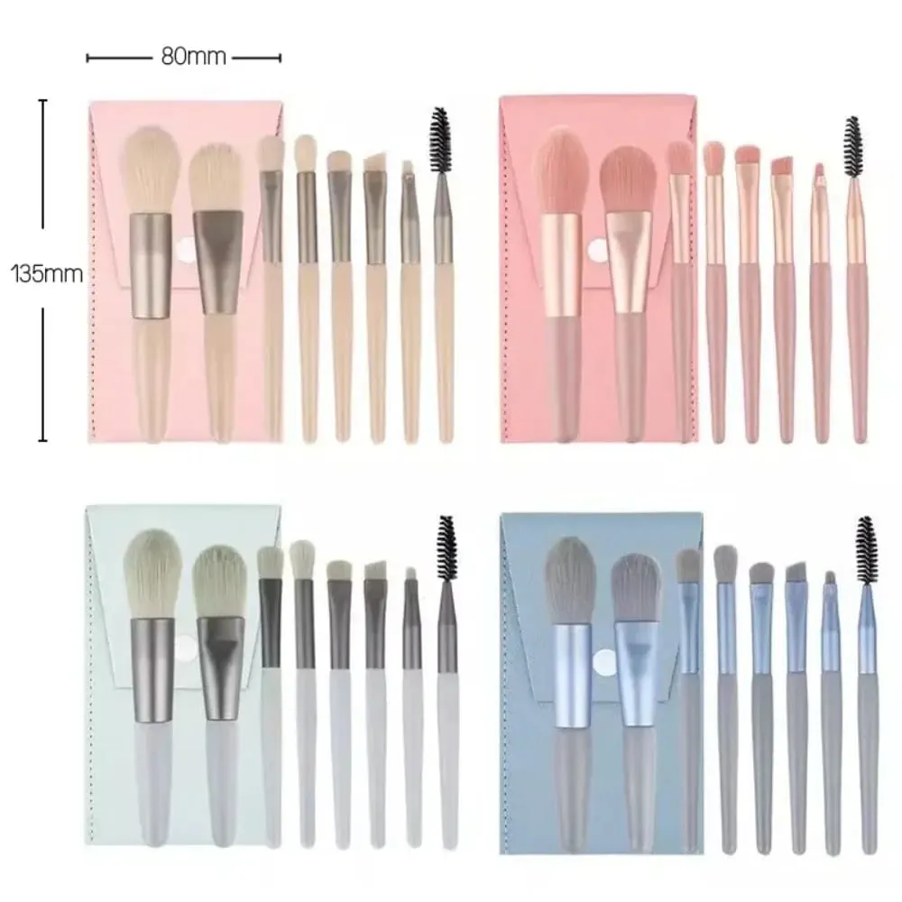 8pcs/bag Soft Fluffy Makeup Brushes Set for Cosmetics Foundation Loose Powder Eyeshadow Kabuki Blending Makeup Brush Beauty Tool — image 3