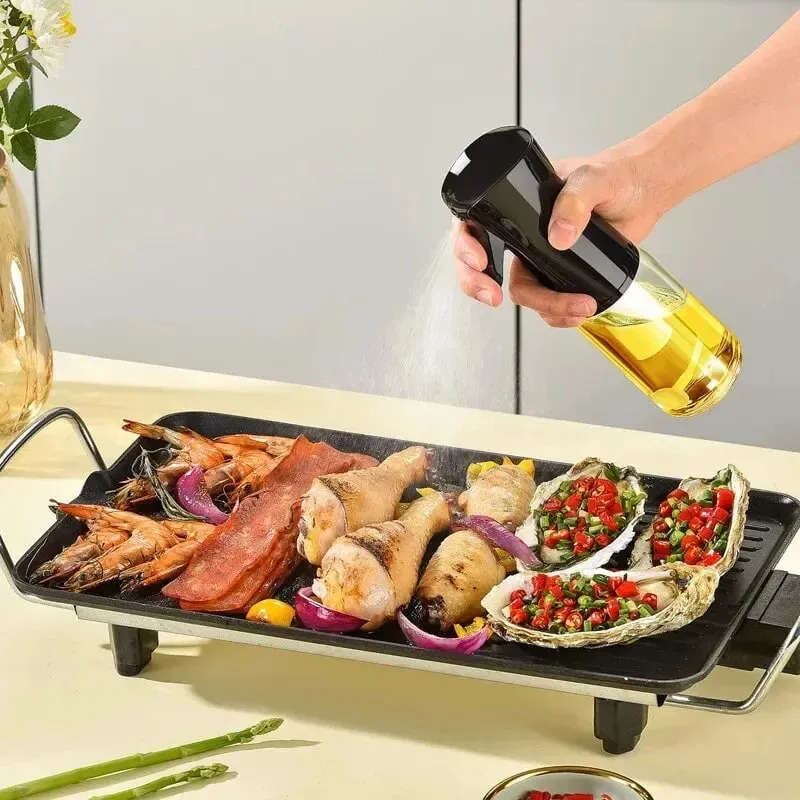 1Pc 200/300/500 ML Oil Spray Pot Kitchen Household Edible Olive Oil Spray Bottle Atomized Misty Oil Tank Air Fryer Spray Bottle — image 3