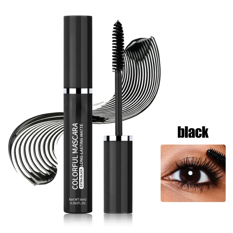 Ciglia mascara colorate Blu Rosa Verde Mascara impermeabile colorato Affascinante mascara arricciacapelli a lunga durata Trucco natalizio per occhi — image 10