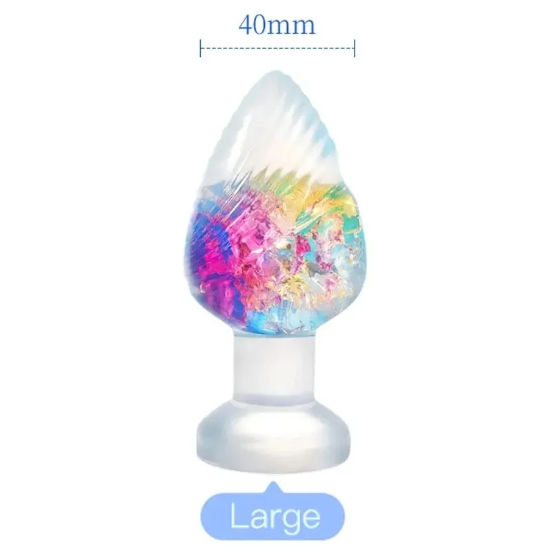 Liquid Silicone Anal Plug Smooth Soft Easy To Clean Anus Plug Rainbow Jelly Butt Plug Dildos Adult Sex Toys Couples Adults Game — image 6