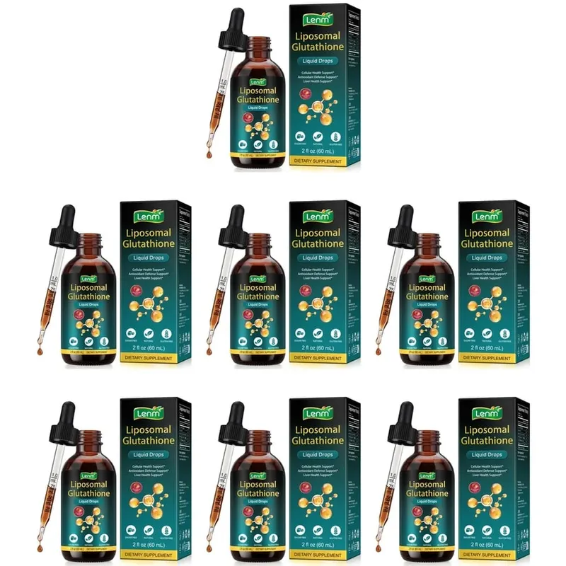 Lenm Liposomal Glutathione Liquid Drops Antioxidant Defense Support with Vitamin C and NAC Sugar Free and Gluten Free 60 ML