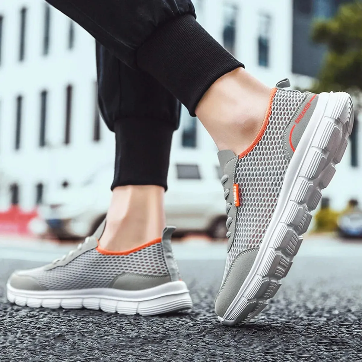 Men Casual Mesh Shoes Summer Breathable Everyday Walking Sneakers Lightweight Non Slip Driving Loafers — image 6