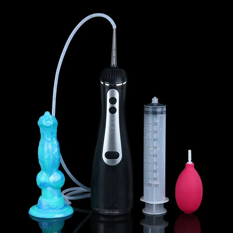 矽膠電動噴射幻想假陽具帶吸盤前列腺按摩器射精陰莖性玩具女式男式