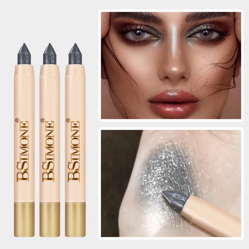 1PC Pearlescent Eyeshadow Sticks High Pigmented Eyeshadow Pencil Glitter Waterproof Long-Lasting Eye Makeup Non-Smudged