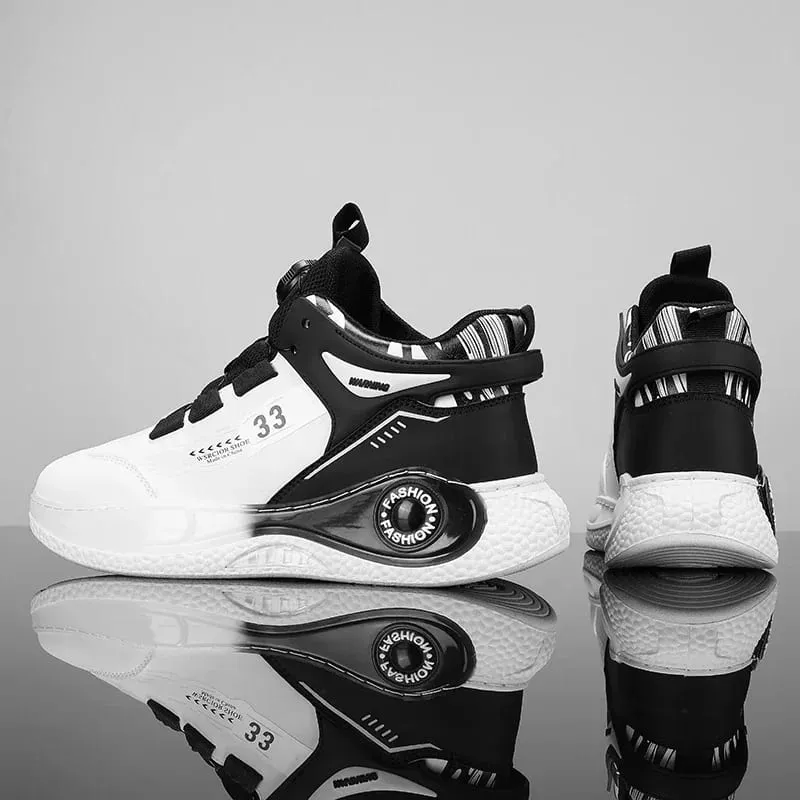 Mens's Sneakers with Rotating Buckle Comfy Non Slip Lace up Durable Shoes for Mens Outdoor Activities Sports Shoes Tenis Zapatos — image 4
