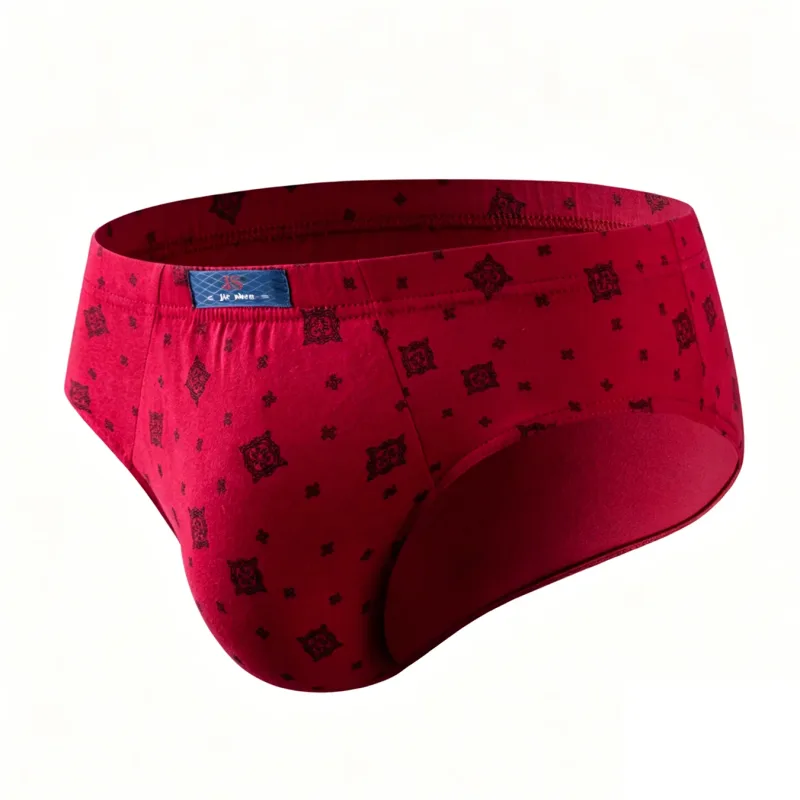 5 Pieces/lot Men's 100% Cotton Breathable Briefs Plus Size Men Underwear Breathable Comfortable Men Underpant Lingerie Panties — image 3