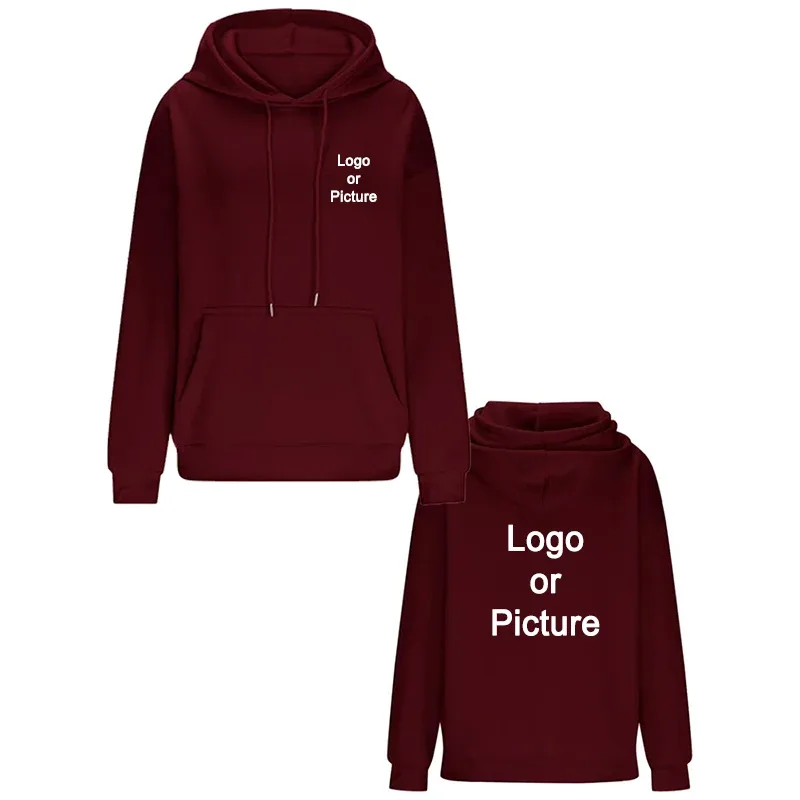 Reka bentuk DIY Oversize Hoodies Fesyen Wanita Disesuaikan Cetak Longgar Lengan Panjang Bahu Drop Cuff Sweathsirts Pullovers Sudadera