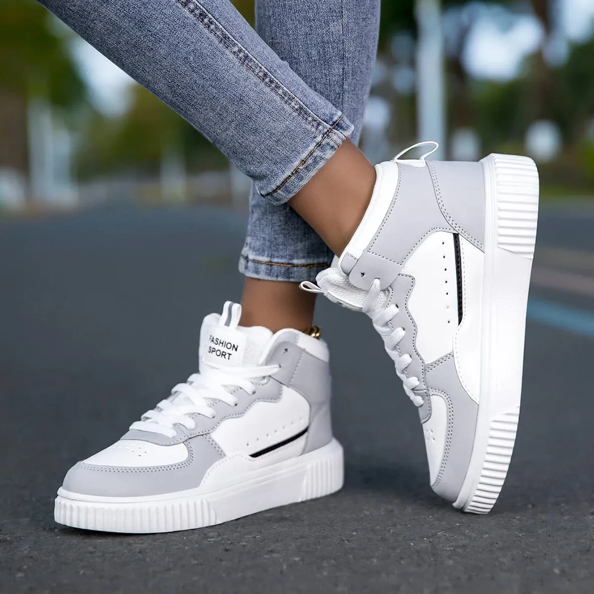 Four Seasons Men's Casual Work Shoes Leather Waterproof White Sports Sneakers Men's Trendy Style — image 4