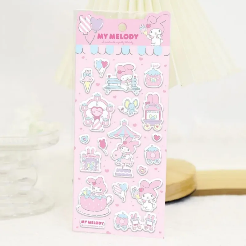 Genuine Sanrio 3D Foam Stickers Cartoon Hello Kitty Kuromi Melody Toy Decal For Scrapbook Water Mug Phones Planners Decor Decals — image 11