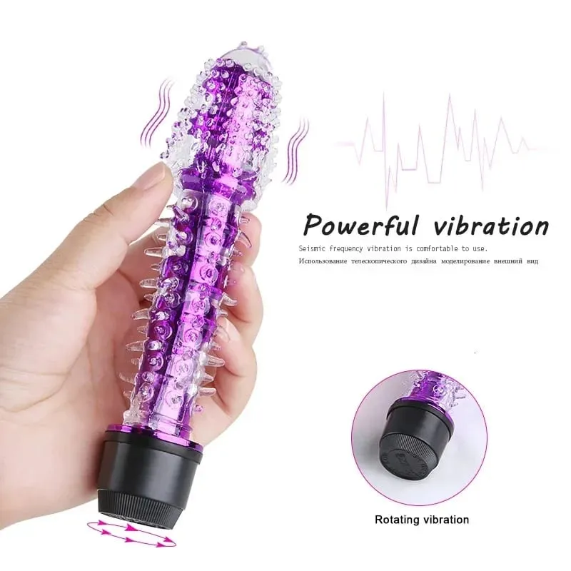 Multispeed Female Clitoris Vibrator G Spot Vaginal Stimulation Vibrating Dildo Anal Butt Plug Sex Toy for Women Men Adult Goods — image 4