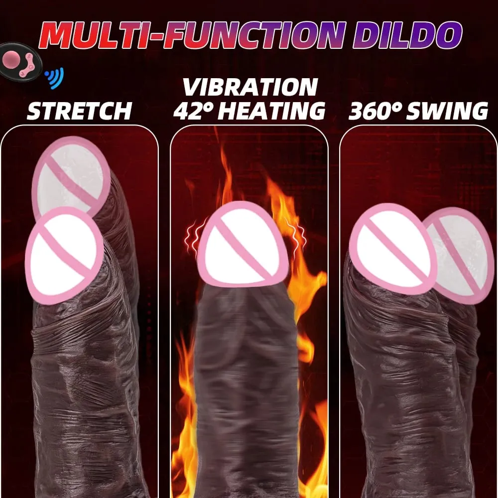 10 Modes Penis Vibrating Rotating Heating Telescopic Thrusting Dildo Vagina Dick Anal Use Unisex Electric / Manual Sex Toys — image 2