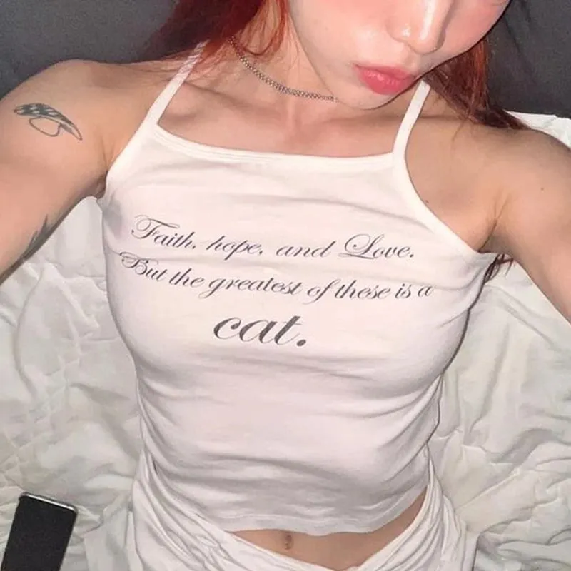 Brief Drucken Frauen Sexy Gothic Straße T-shirt Y2k Ästhetischen Hip Hop Ärmellose Weste Rock Vintage Frauen Kleidung Harajuku T 2000s