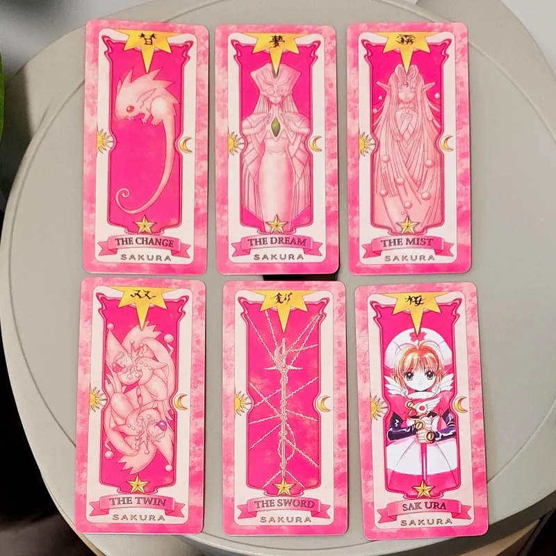 11x5.5cm Cardcaptor Sakura Tarot Deck - Complete 56 Card Set | Pink Sakura Edition for Fans & Cosplay — image 3