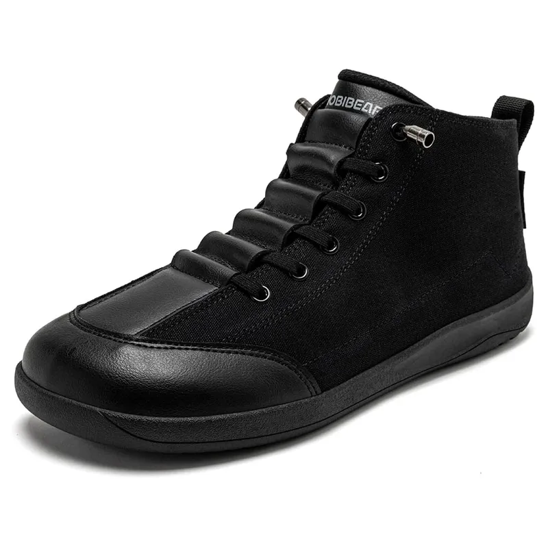 Mid-Top Canvas Boots Unisex Barefoot Wide Width Minimalist Shoes Zero-Drop Trail Running Sneakers