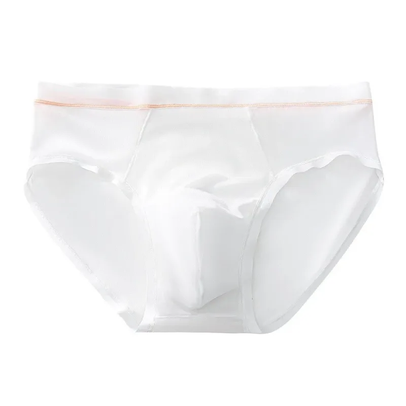 Men's Seamless Ice Silk Briefs Underwear Bulge Pouch Solid Breathable Panties Calzoncillos Hombre Slips Male Panties — image 7